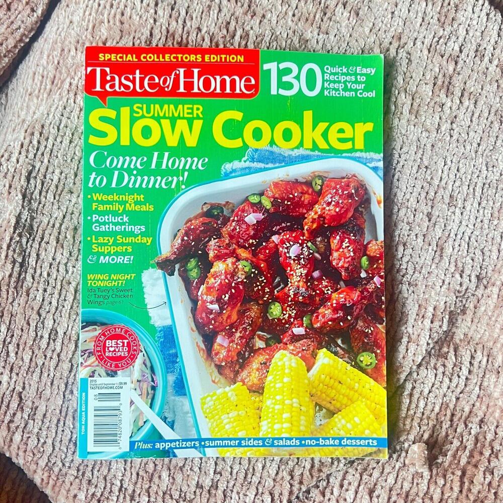 Special Collectors Edition "Taste of Home Summer Slow Cooker" Recipes Cookbook